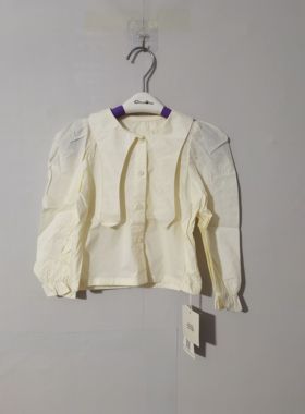 80-120码彩家女童衬衫春夏季儿童衬衫长袖衬衣清仓纯棉童装上衣