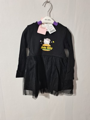 100码HelloKitty女童长袖连衣裙凯蒂猫撤柜女孩裙子纱裙断清