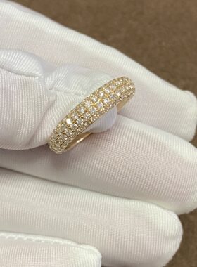 芮恩18K金INS风豪华钻戒排戒指女