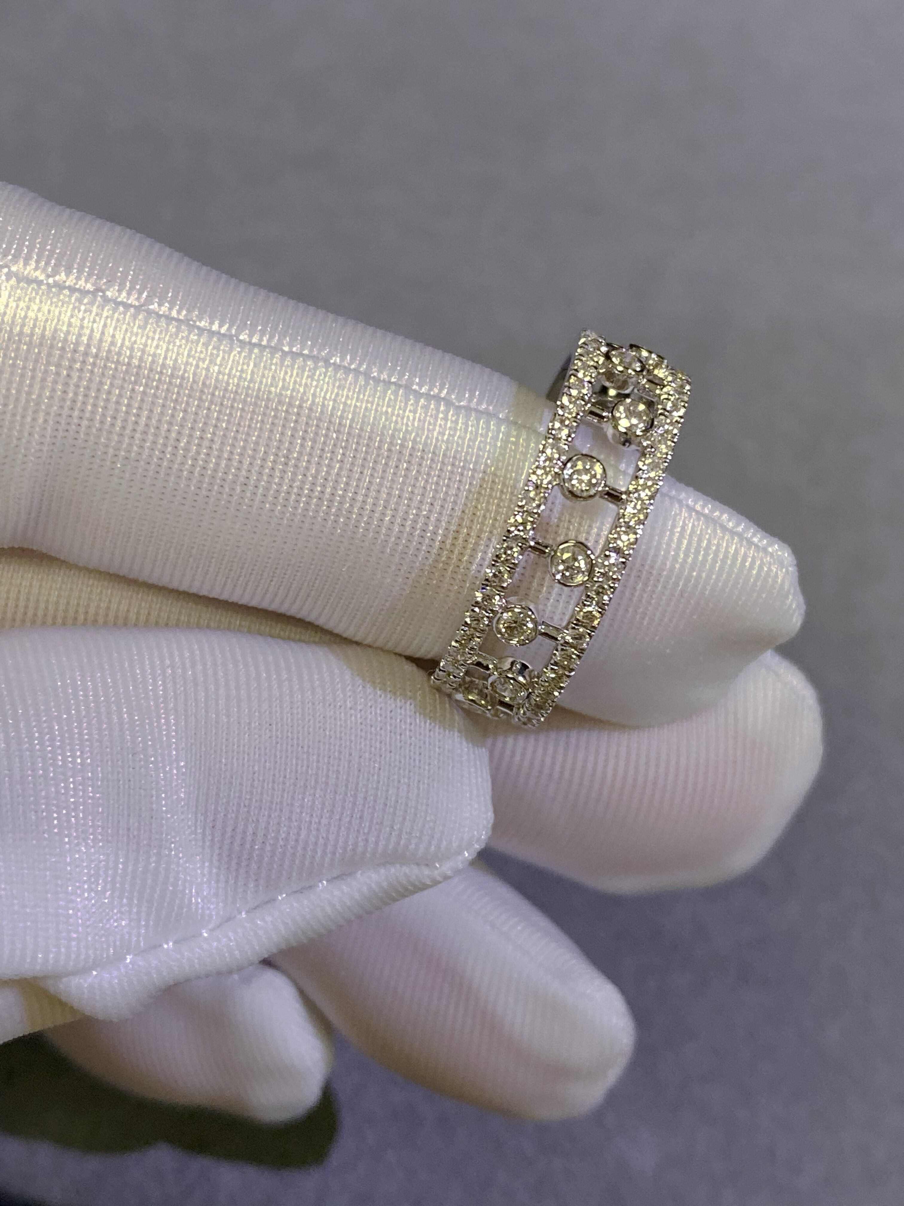 芮恩 k白金钻石培育人工钻dewdropp露珠戒指指环欧美时尚db饰品