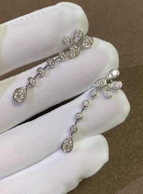 芮恩明星款白金女钻石INS风耳环