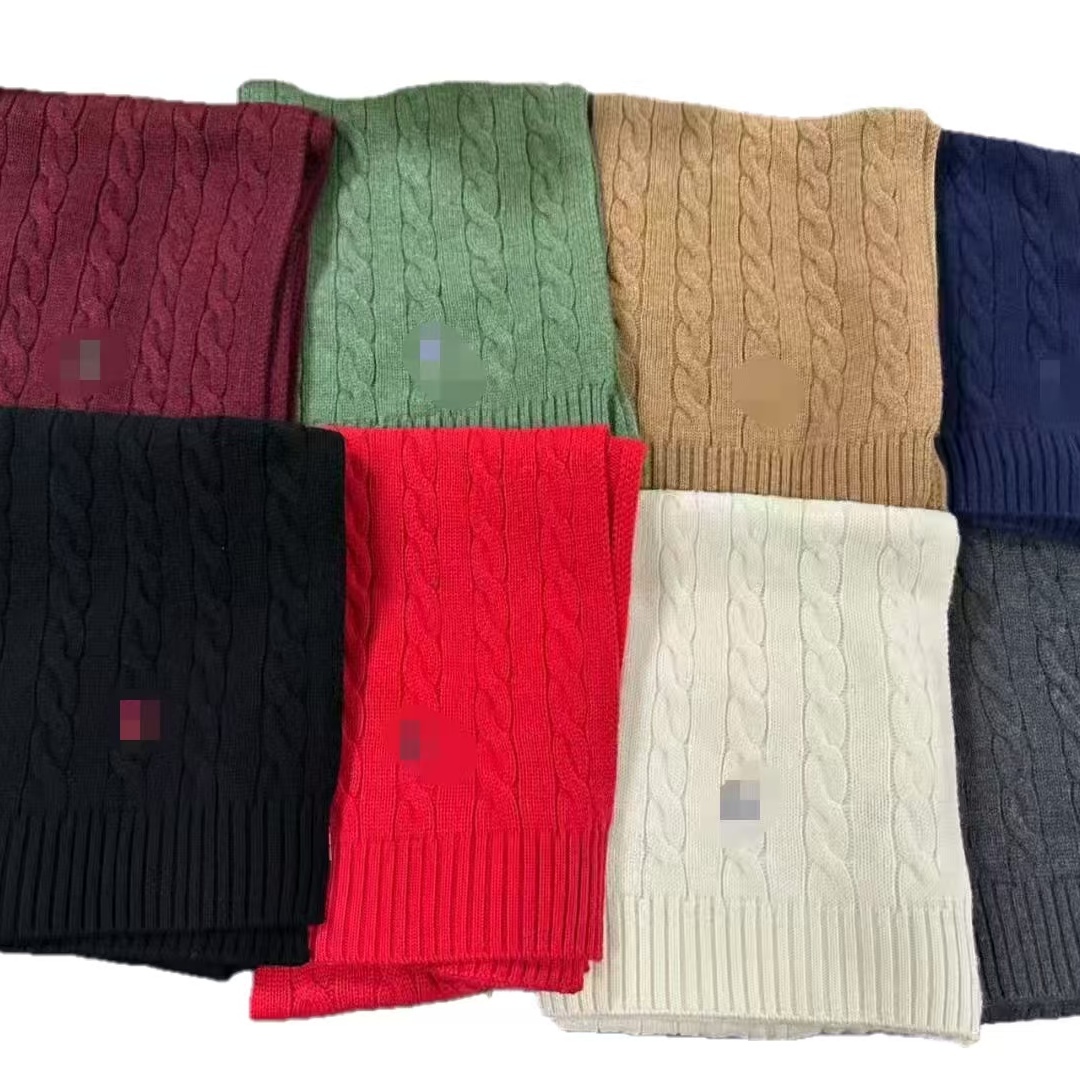 元尾~经典麻花针织全羊绒围巾