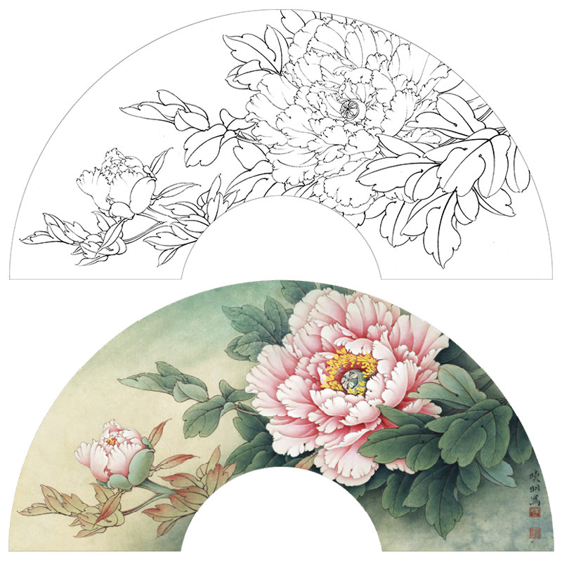 【大彩图】李晓明工笔画白描底稿宣纸/书画纸