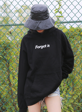BUGOU原创品牌  Forget it 创意字母情侣装卫衣帽衫潮