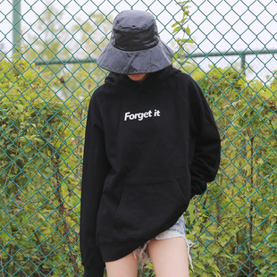BUGOU原创品牌  Forget it 创意字母情侣装卫衣帽衫潮