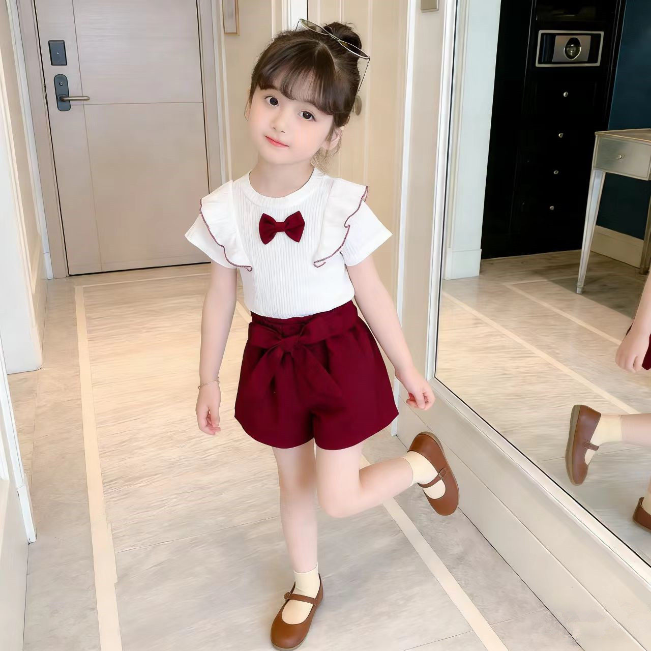 女童宝宝夏装短袖套装2026新套装