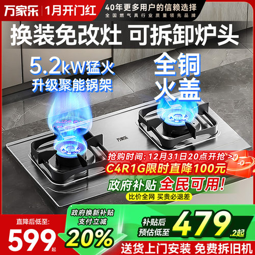 万家乐5.2kW燃气灶双灶新品