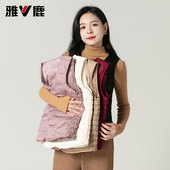 雅鹿羽绒马甲女2025年冬季 羽绒内胆短款 贴身大衣内搭百搭轻薄背心