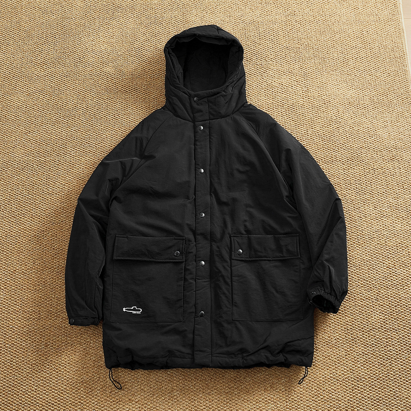 保暖中长款派克服羽绒服大衣男