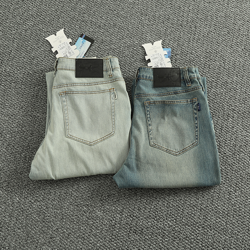 高街ClanFit微阔直筒牛仔长裤男