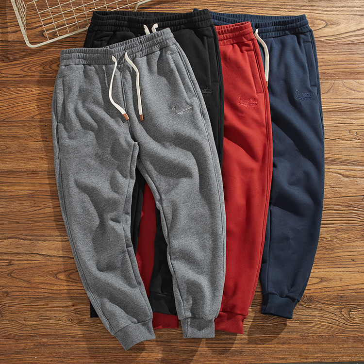 加厚加绒秋冬运动休闲束脚卫裤