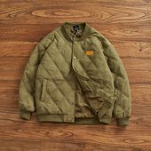 美式 复古M65棉服内胆男士 秋冬棒球领绗缝夹棉保暖外套上衣棉衣潮