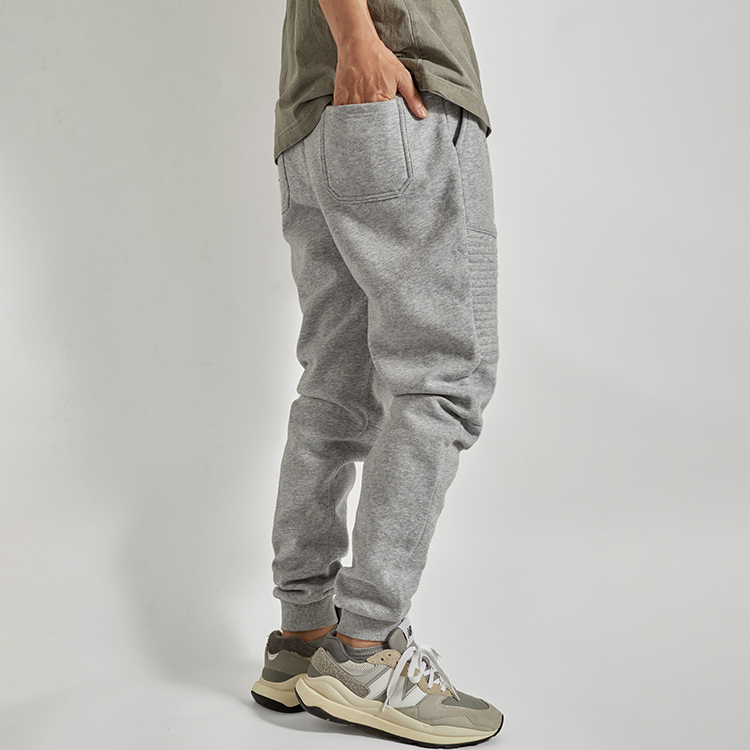 松紧腰抽绳束脚运动卫裤