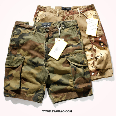 迷彩潮牌美式休闲cargo工装短裤