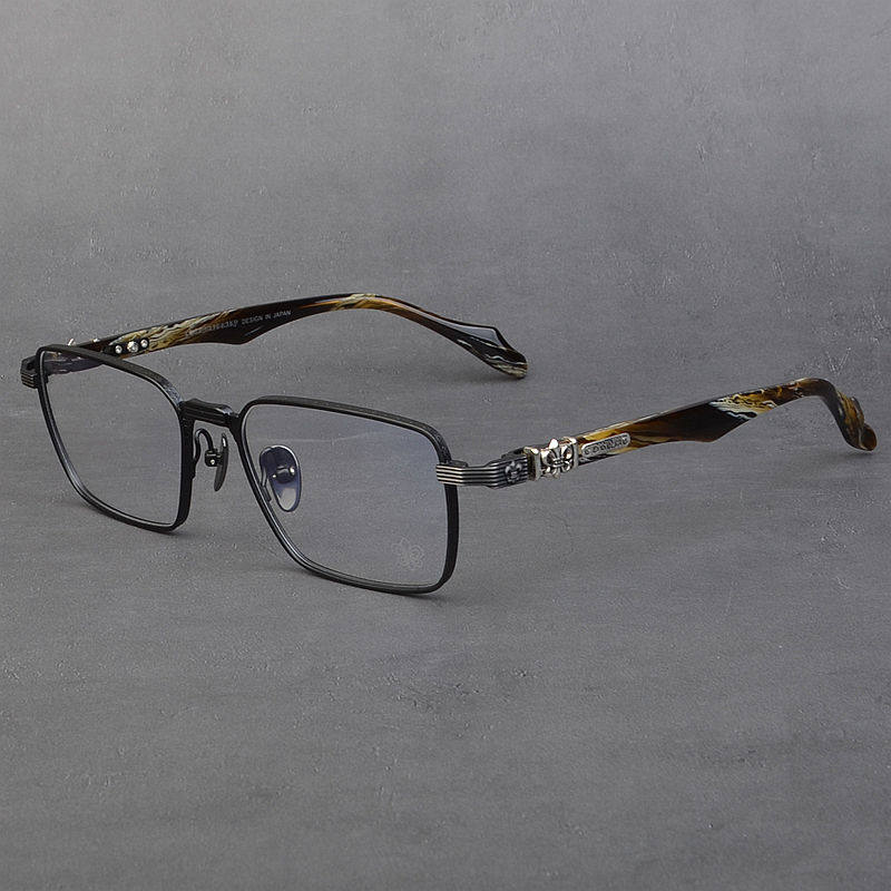 文艺青年超轻纯钛眼镜架男大脸复古全框个性近视眼镜框女百搭显瘦