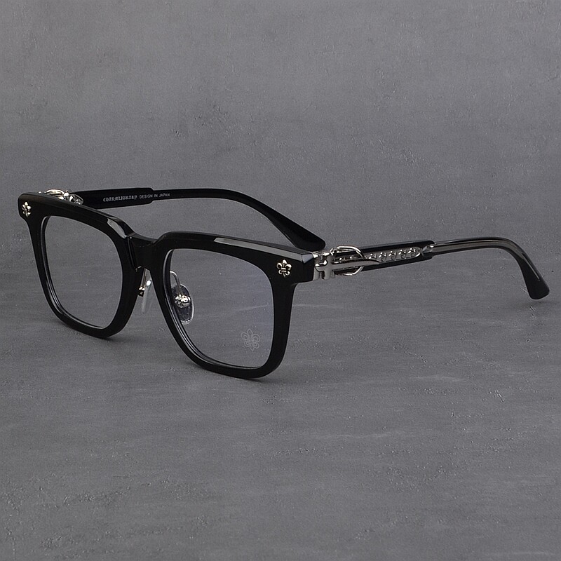 简约潮流百搭文艺眼镜框女大脸时尚复古方形板材眼镜架男通用近视