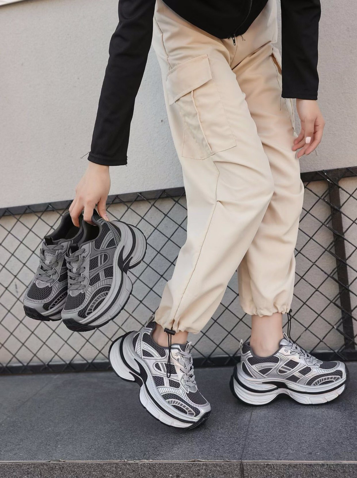 成功鸟2026春新款厚底增高老爹鞋ins鞋子百搭休闲运动鞋鞋小白鞋