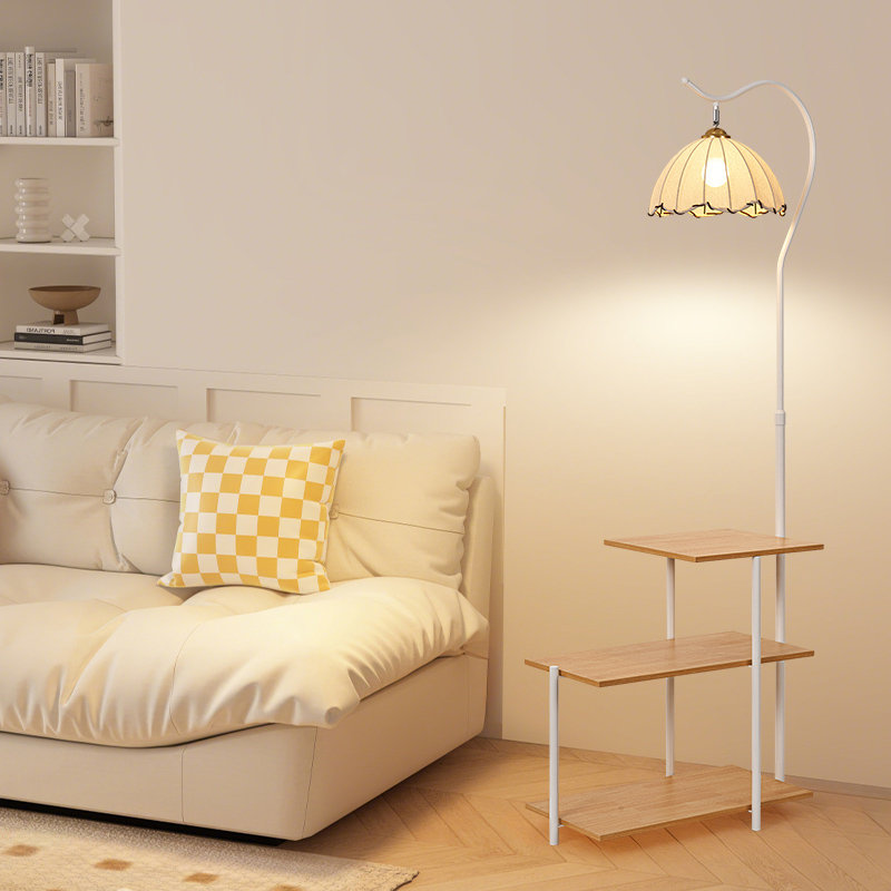 奶油风落地灯客厅书房卧室床头灯网红高级感装饰氛围灯立式台灯