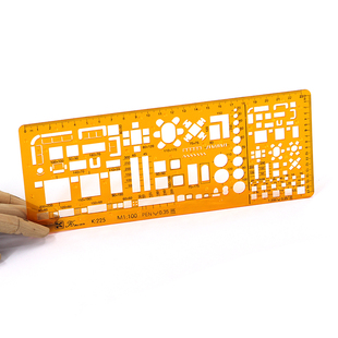 225建筑家具模板绘图模板1 100 软胶镂空多比例模板精确 200