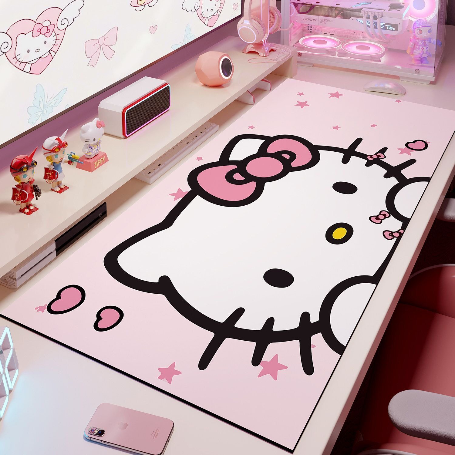 女生高颜值电脑办公桌垫写字梳妆台学习书桌面保护垫皮革防水桌布