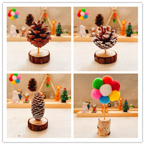 手工摆件松果松塔摆件装饰染