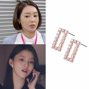 韩国代购 katenkelly正品 韩剧夫妻的世界 韩素希 王智慧同款耳环