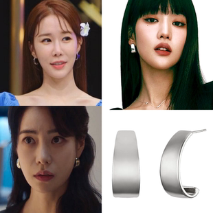 韩国代购正品 金喜善 林智妍 Minnie 洪恩熙 刘仁娜同款925银耳环