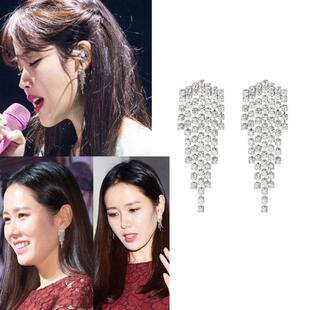 katenkelly代购 直邮 镶钻耳环 韩国正品 孙艺珍同款 李知恩