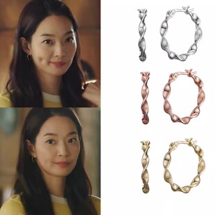 直邮~韩国代购haesool正品 韩剧海岸村恰恰恰 申敏儿同款耳环耳圈