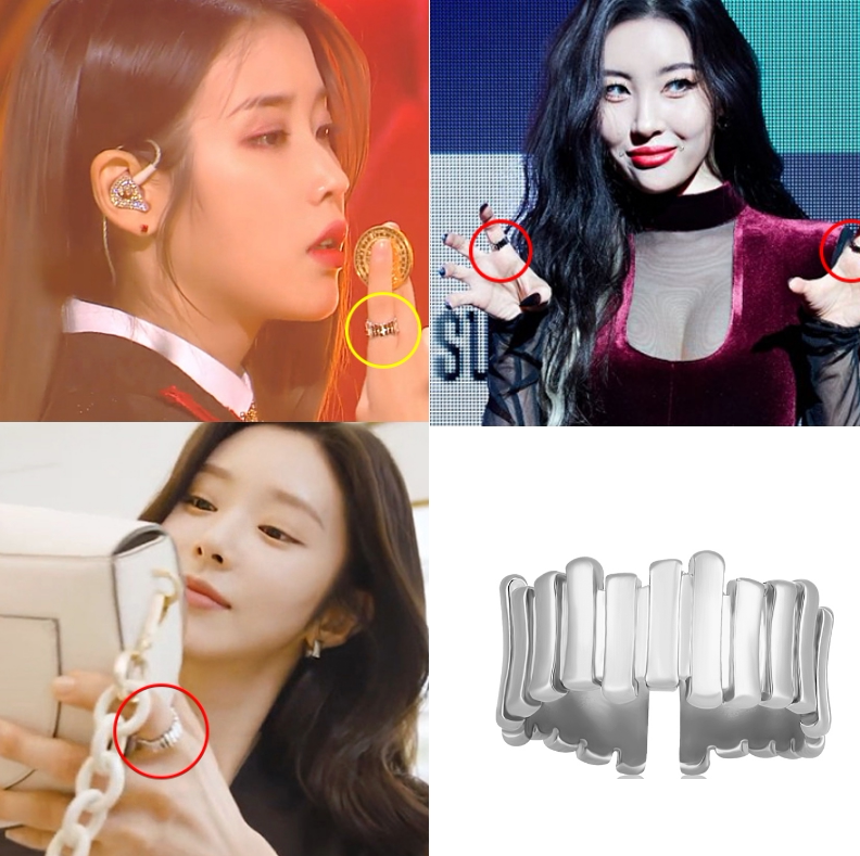 直邮~李宣美 李主傧 IU 李知恩同款戒指 关节戒指 正品韩国代购