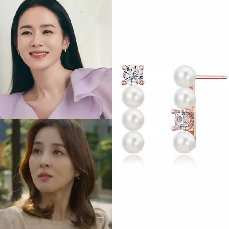 韩国代购HAESOO.L正品 韩惠珍 廉晶雅 名井南 孙艺珍同款珍珠耳环