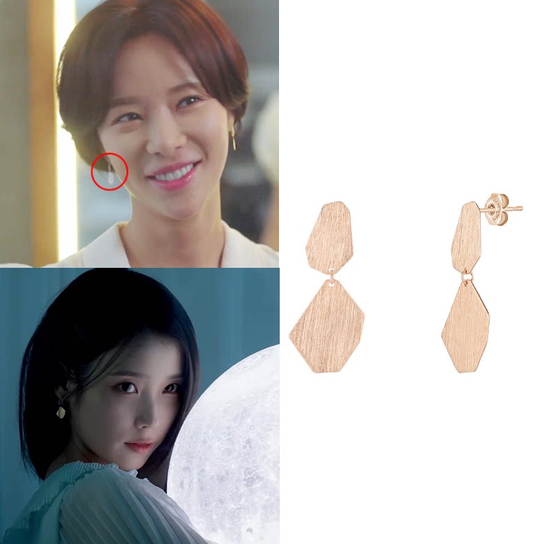 直邮~IU 李知恩 黄静英同款 韩国代购 paul brial正品 耳环 耳饰