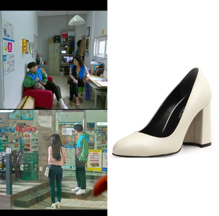 韩国代购 Rachel Cox正品 便利店新星 金裕贞同款粗高跟鞋 牛皮鞋