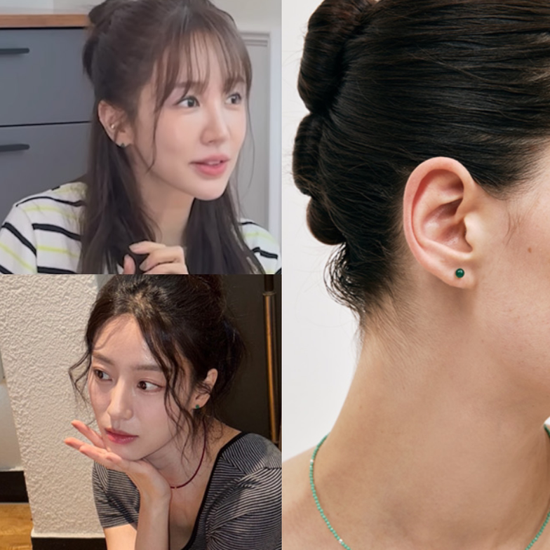 直邮~韩国代购 Hei正品 姜敏儿 尹恩惠同款简约925银耳钉 耳环