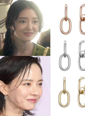韩国代购haesool正品 李世荣 朴志效 徐智慧 宋智孝同款简约耳环