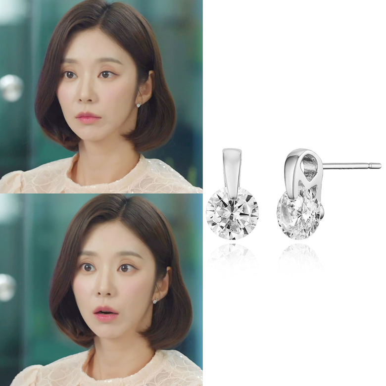 韩国代购haesool正品 韩剧泪之女王 李主傧同款925银耳钉 耳环女