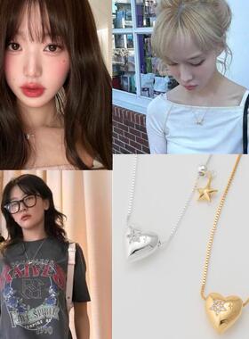 直邮~韩国代购tatiana正品 姜涩琪 金玟庭 张元英同款心形项链