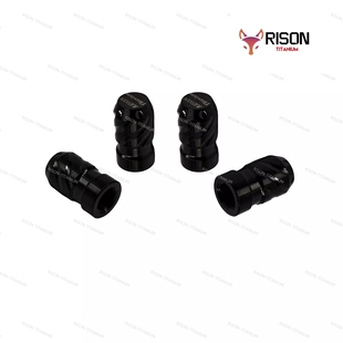 RISONTITANIUM 钛合金气嘴帽斜槽通用型气门芯帽摩托车气嘴防尘盖