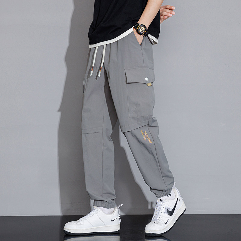 春装新款时尚高品质不起球宽松休闲裤男工装九分裤K518P40控59,男装工装外套,星座209-1