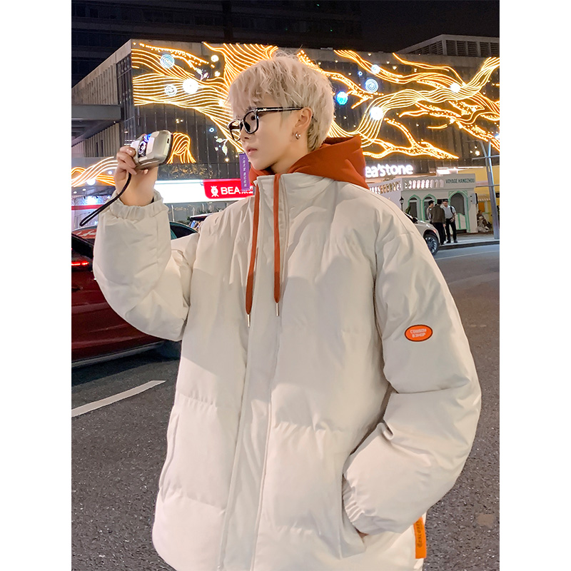 大货10万+冬季情侣港风假两件连帽大棉袄外套MY8313-P85，女装短外套，星座209-1