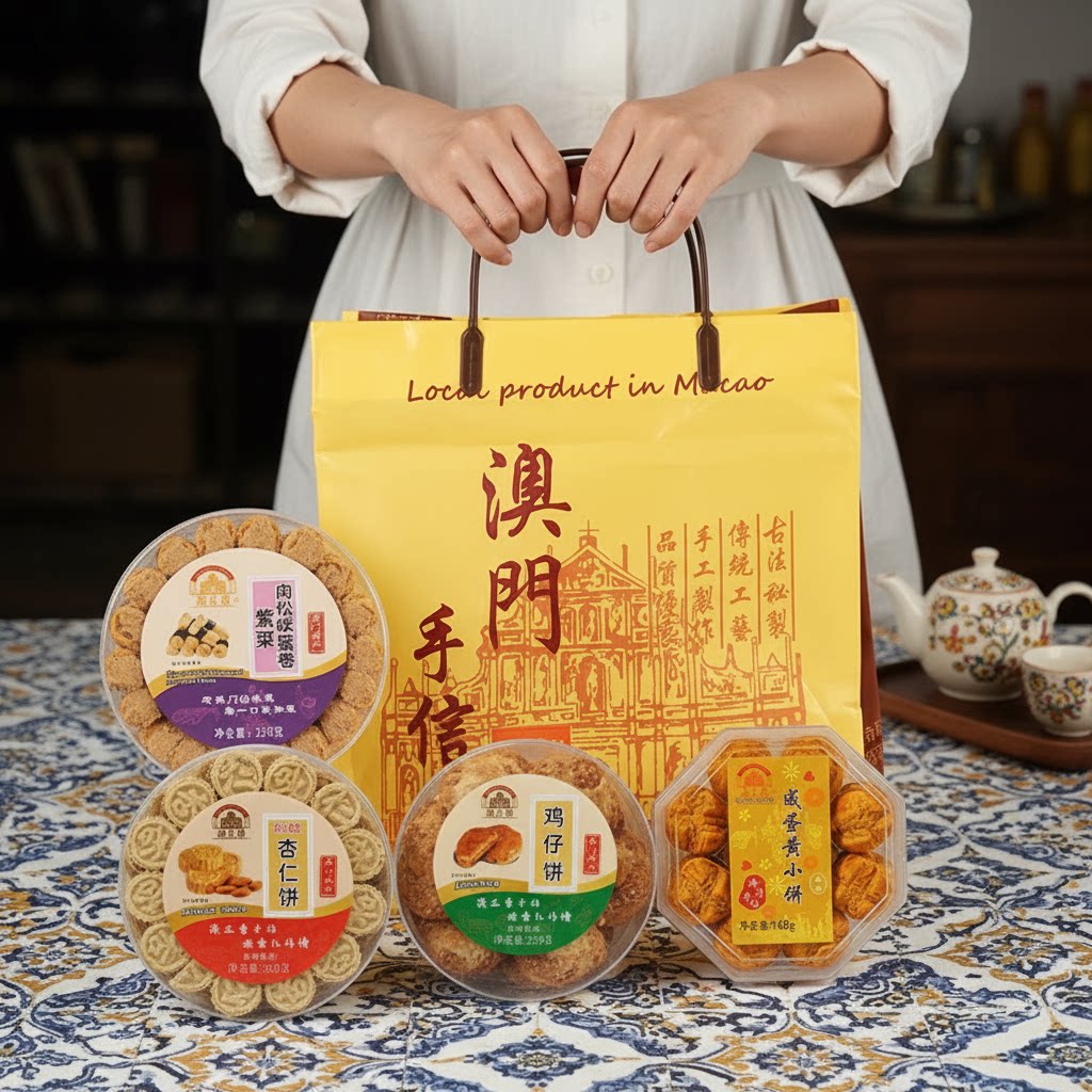 澳正香澳门四宝鸡仔饼传统糕点盒装多口味组合装澳门手信特产礼品