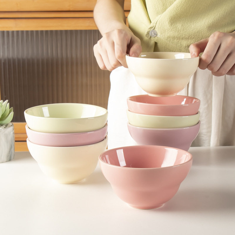ins葫芦碗饭碗颜值甜品马卡龙学生宿舍可爱ins饭碗家用小碗汤碗