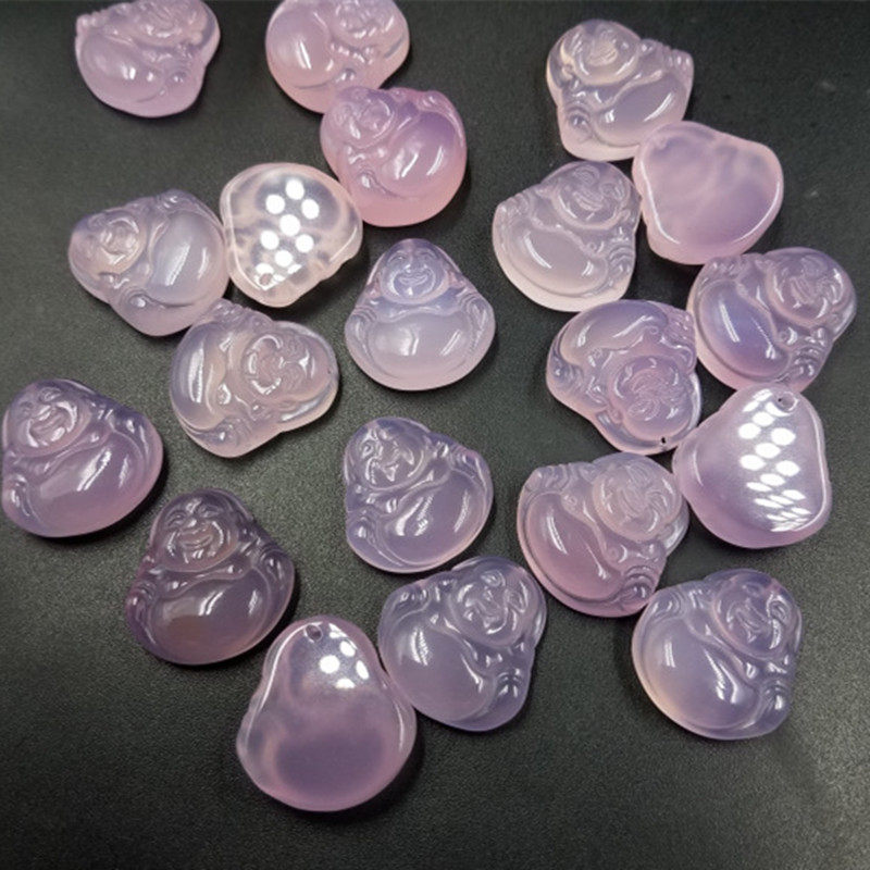 新款精美天然玉石a货冰种粉雨丝小佛挂件玉髓玛瑙弥勒佛吊坠玉佛,珠宝/钻石/翡翠,颈饰,淘宝优惠券,粉丝福利购,淘宝优惠卷