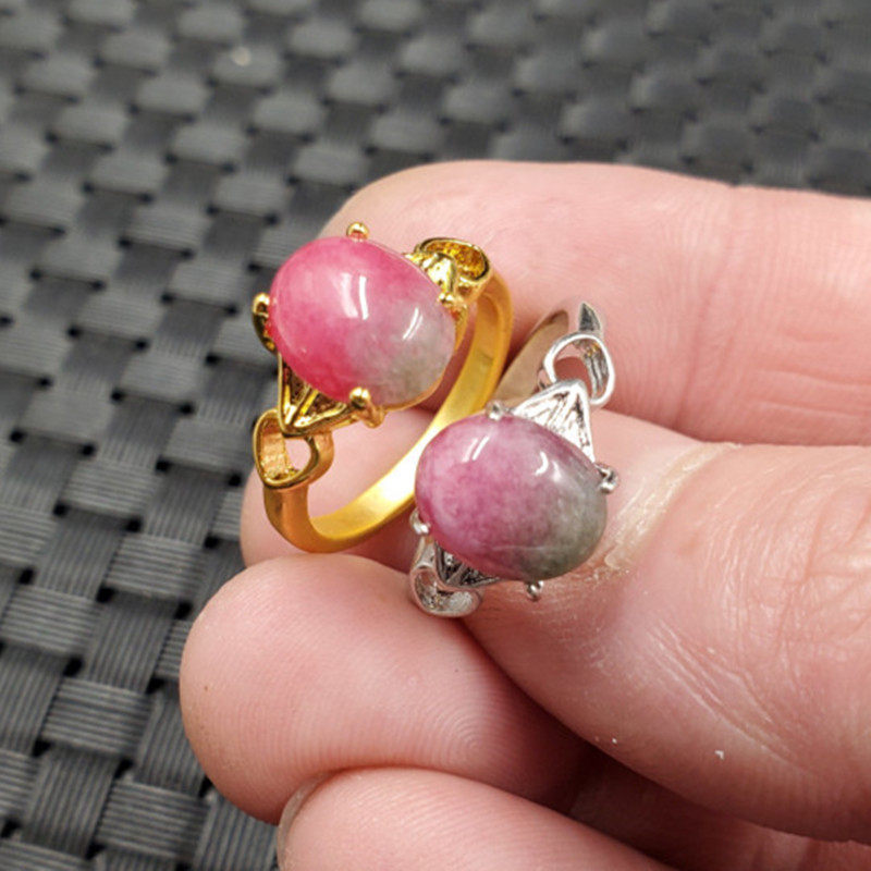 玉石戒指桃花玉蛋面戒指粉色石英岩玉戒指饰品戒指女款戒指玉指环,珠宝/钻石/翡翠,手饰,淘宝优惠券,粉丝福利购,淘宝优惠卷