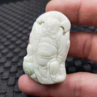 鸿玉轩蓝田玉钟馗挂件玉石钟馗吊坠玉钟馗项链坠玉挂件玉坠