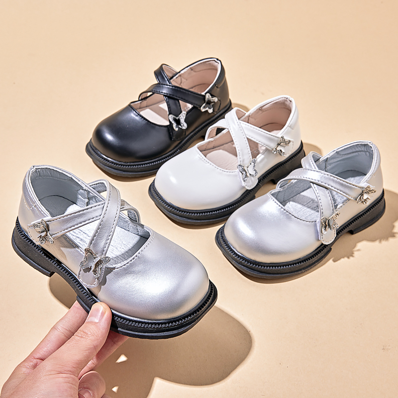 女童公主鞋软底豆豆鞋皮鞋