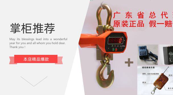 高精度杭州万泰电子吊秤5T无线直视吊钩秤3T10吨吊磅行车秤带遥控