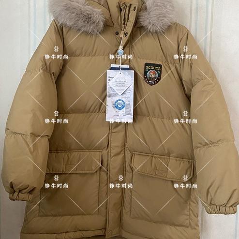 特熊专柜正品秋冬男女童中长款连帽羽绒服TKJD24ZC72R JD24ZC72R