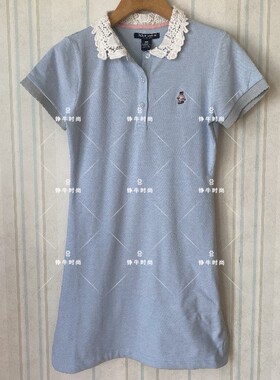 超值换购正品熊精美刺绣翻领Polo网球连衣裙ttom52585r om52585r