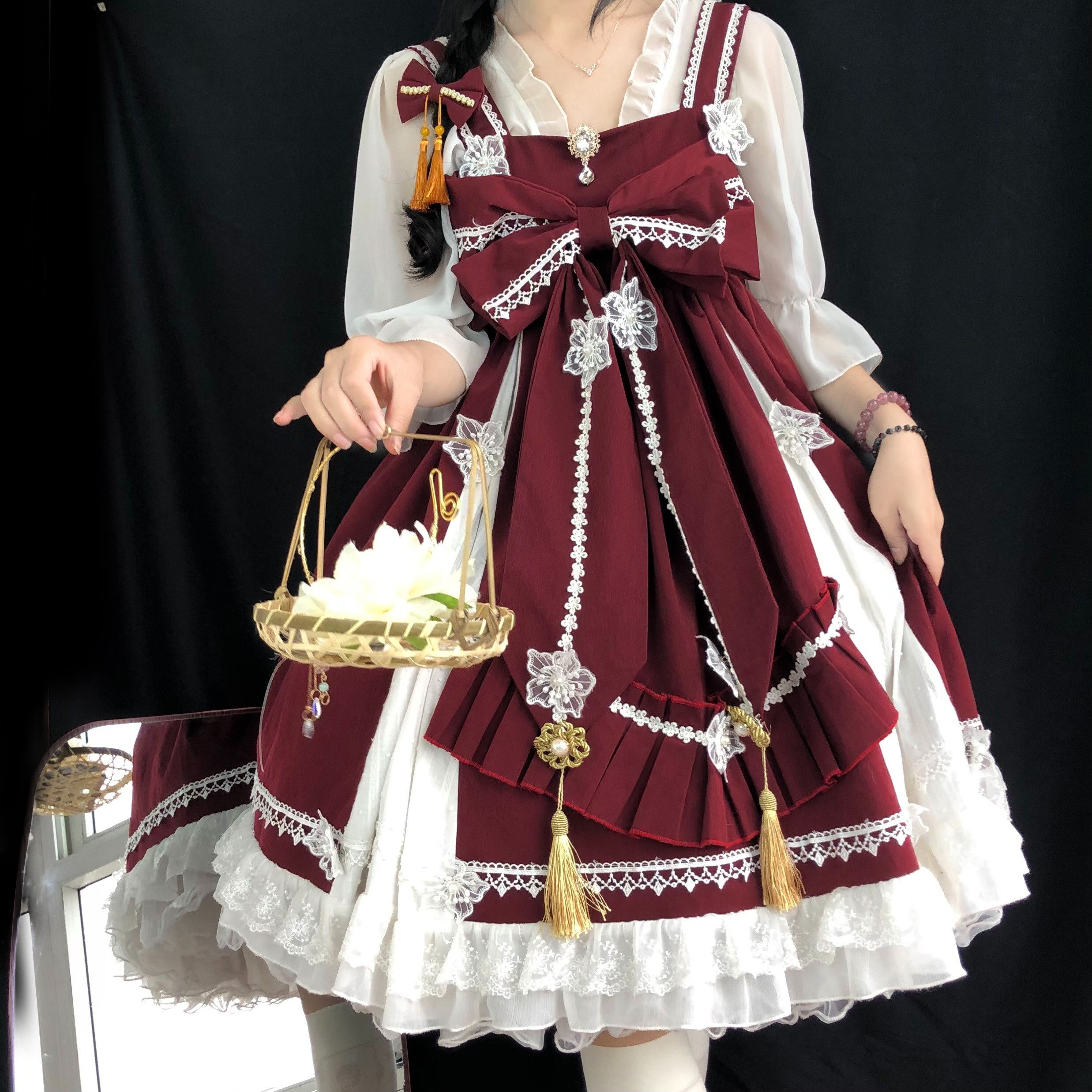 原创现货胡桃夹子Lolita四季中华风虹仙子重工优雅重工JSK两件套